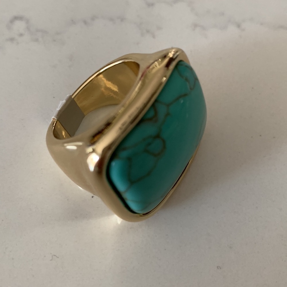 COPY - Aqua hued howlite ring size 8 - Picture 4 of 12